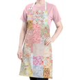 thumbnail image 5 of Pioneer Flower Floral Print Pattern Apron-Garden Aprons for Women with Pockets-Cotton Linen Waterproof Kitchen Cooking Gardening Aprons Adjustable for Kitchen,Cooking,BBQ and Salon 33x27 Inch, 5 of 7