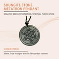 thumbnail image 2 of Generic 35mm Shungite Stone Metatron Pendant Black Natural Stone Metatron Pendant Jewelry for Men and Women, 2 of 5