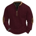 thumbnail image 2 of Blusas y camisas de manga larga con cuello redondo Sudadera con capucha de cuello redondo para hombre Jersey estampado Blusa de poliéster de manga larga para hombre, 2 of 4