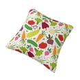 thumbnail image 2 of Rateoe Cartoon Vegetables Pattern Throw Pillow Cover Premium Pillow Stuffer Sham Square for Decorative Cushion Bed Couch Sofa(Pillow insert not included), 2 of 8