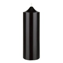 Mega Candles 1 pc Unscented Black Dome Top Round Pillar Candle, Hand Poured Premium Wax Candles 3 Inch x 9 Inch, Home Décor, Wedding Receptions, Baby Showers, Birthdays, Celebrations, Party & More