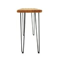 thumbnail image 6 of Organizedlife  Natural Live Edge Solid Wood Console Table with Metal Hairpin Legs,Wood Finish, 6 of 8
