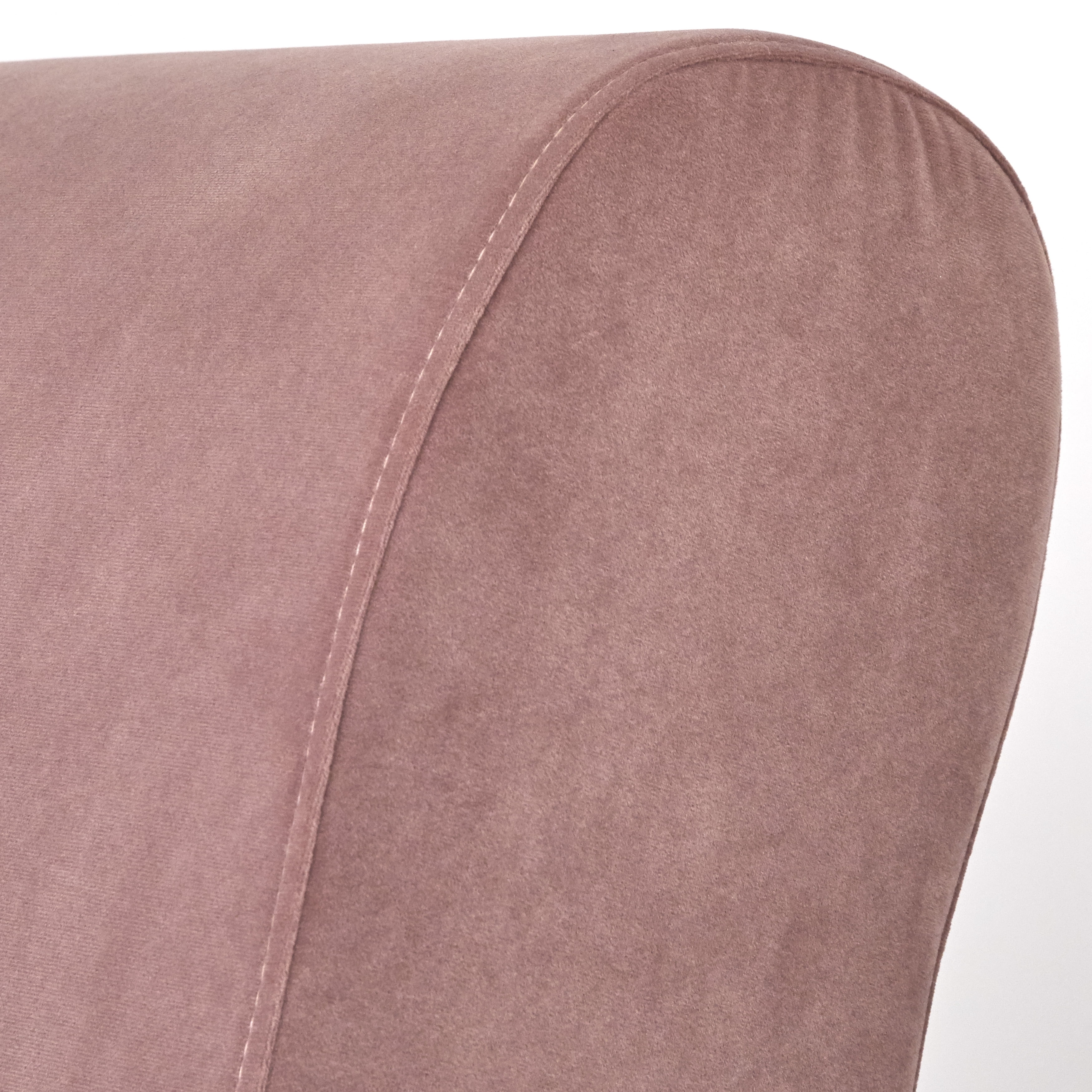 TMS Simmons Indoor Chaise Lounge Velvet Chair, Dusty Rose