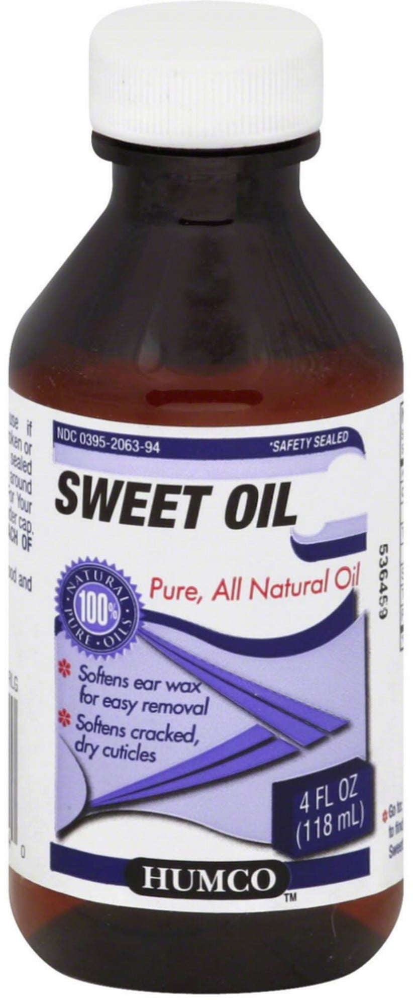 Humco Ear Drops 100% Natural Pure Sweet Olive Oil, 4 Oz. - Walmart.com