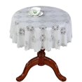 thumbnail image 1 of White Color Round Lace Table Cloth Stylish Tabletop Decorative Covering For Study Room Home, 1 of 5