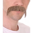 thumbnail image 3 of HPO Fake Costume Mustache, Adult Men's Horseshoe Human Hair Styles, Facial Hair Multiple Colors Option, 3 of 28