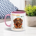 thumbnail image 3 of Dachshund Doxie Mother Book Lover Living That Dog Mom Life Happy Mother's Day 11oz Accent Two-tone Mug Wiener Dog Lover Gifts Idea Coffee Tea Cup - 03004, 3 of 5