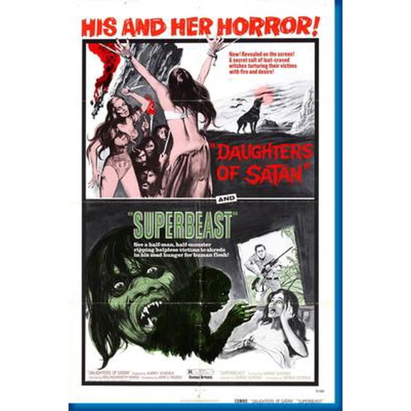 Daughters Of Satan Movie Poster Art Poster 24x36 Unframed, Age: Adults, Rectangle Poster Time