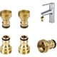 thumbnail image 1 of Brass Quick Connector,5pcs Anti-rust Faucet Connector Adapter Hose Threaded Faucet Universal Adapter Faucet Connector, 1 of 4