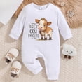 thumbnail image 2 of 12-18 Months Toddler Boys Girls Long Sleeve Solid Rompers,Side Diagonal Snap Baby Jumpsuit,Soft Warm Fall Winter Unisex Onesie for Infant Boys Girls 12 18 24 Months 2T 3T,White, 2 of 6