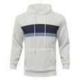 thumbnail image 5 of Yangnuo Mens Trendy Casual Comfy Pullover Striped Hoodies Men's Fashionable Hooded Top Daily Casual Hoodie Color Blocked Hoodie Men's Hooded Hoodie, 5 of 5