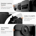thumbnail image 3 of IP54 Extra Large Outdoor Box w/ 6 Cable Seal Entry, Bundle w/ 4 Small Weatherproof Extension Cord Safety Cover, Protect Power Strip, Timer Outlet Plug, Christmas Decoration, Black. Black Black, 3 of 5