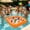 Orange, variant on OCCOA Summer Swimming Pool Buoyancy Ice Bar, Inflatable Beverage Fruit Tray Cup Holder for Water Entertainment, Thickened PVC Pool Party Float, Orange