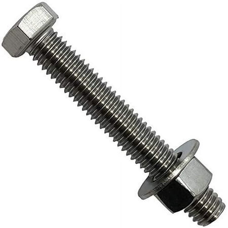 

-20 X 4 - 304-STAINLESS Steel Bolts Nuts & WASHERS - 18-8 HEX Head Bolt - 304 Grade. Interior-Exterior - Bolts Nuts Washers - 1/4 In X 4 In By (100)
