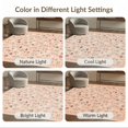 thumbnail image 7 of ODIKA 9'x12' Washable Area Rug Playroom Boho Faded Botanical Interlocking Border Pink Dorm Girly for Master Suite, California King, Under Bed, Non-Shedding, Easy Care, 7 of 7