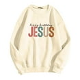 thumbnail image 5 of Shadoumai Jesus Crewneck Sweatshirts Women Christian Letter Print Shirts Casual Fall Long Sleeve Pullover Oversized Winter Clothing, 5 of 5