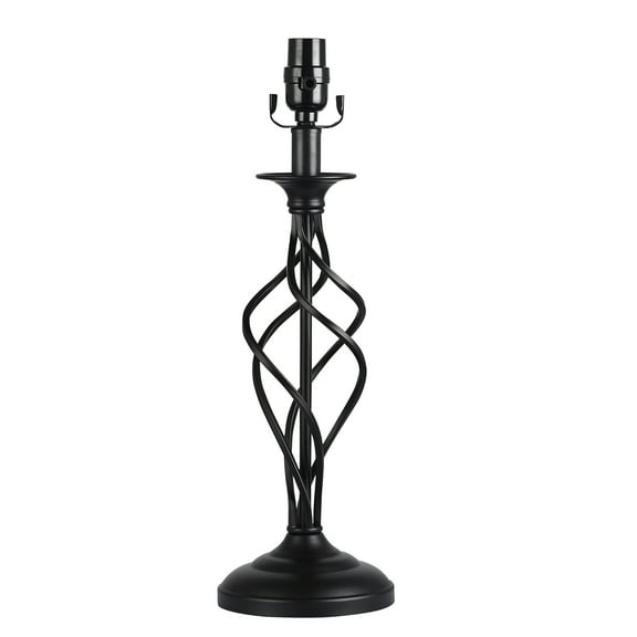 Better Homes & Gardens 19" Black Metal Cage Table Lamp Base with Transitional Design
