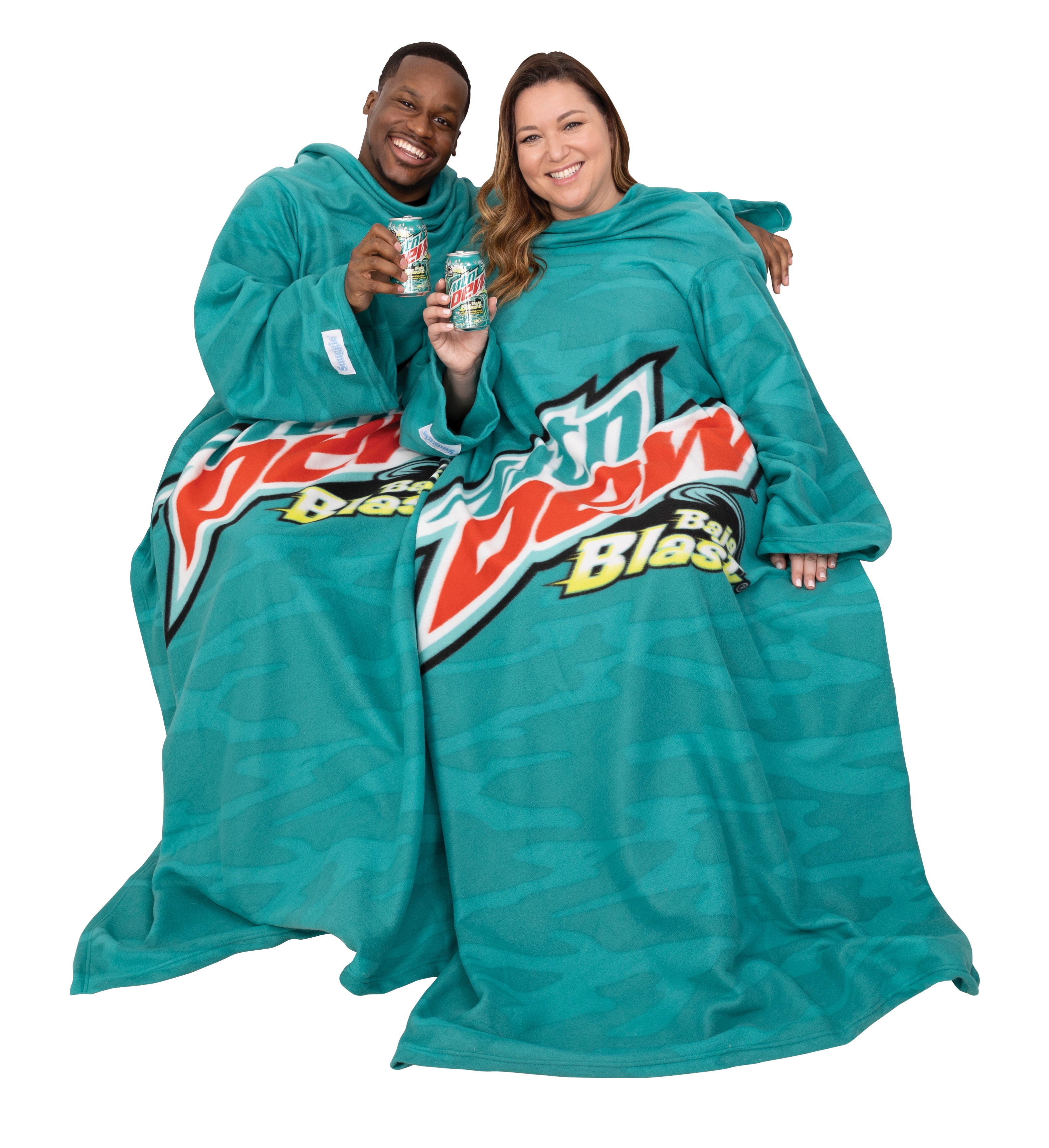 Snuggie The Original Wearable Blanket with Sleeves, Super Soft Throw Fleece, Mountain Dew Baja Blast