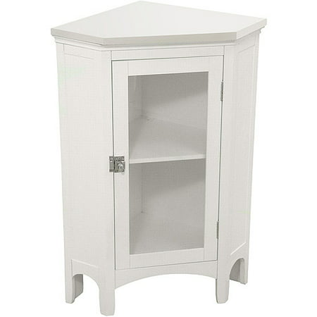 classy collection corner floor cabinet. white