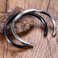 thumbnail image 4 of Retro Stainless Steel Twisted Design Cuff Bangle Bracelet Jewelry, 4 of 4