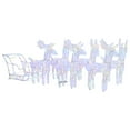 thumbnail image 2 of vidaXL Christmas Decoration Lighted Reindeer and Sleigh with LEDs Acrylic, 2 of 10