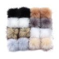thumbnail image 2 of KLKCMS Faux Fur Pompom Ball DIY W/Snap Button Multicolor Caps Scarves Handbag 16Pcs 8cm, 2 of 9