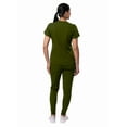thumbnail image 2 of Adar Pro Modern Athletic Scrub Set For Women - Modern V-Neck Scrub Top & Yoga Jogger Scrub Pants, 2 of 7