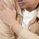 thumbnail image 4 of JeenMata Pulsera de eslabones cubanos amarillos para hombre - Joyería de lujo, 4 of 6