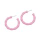 thumbnail image 1 of 1 Pair Women Single Hoop Earrings Fashion Sweet Style Candy-Colored Acrylic Circle Earrings----Pink--Product code 62199 Pink, 1 of 5