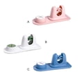 thumbnail image 4 of Injueey Mopas montadas en la pared, ganchos colgantes para tubos, estante de almacenamiento multiusos, soporte a prueba de humedad, Clip para escoba, Accesorios de baño Rosado Injueey HA065072-01B, 4 of 6