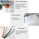 thumbnail image 3 of Glass Drinking Jar with Lid Straw Reusable Boba Mug for Fruit Juice Drinks Iced Coffee Smoothie Soda Milk, Striped Style Glass, Smoke Gray, 3 of 5