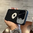 thumbnail image 3 of Funda magnética con logotipo de moda para iPhone 16, 15, 14, 13, 12 Pro Max Plus, protección de lente, soporte abatible, Magsafe, silicona suave, 3 of 5