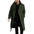 thumbnail image 2 of LIUJUNSHOP Men's Fashion Trench Coat Mens Autumn Double Windbreaker Coat with Belt Slim Fit Lapel Pocket Solid Color Anorak Jacket, 2 of 7