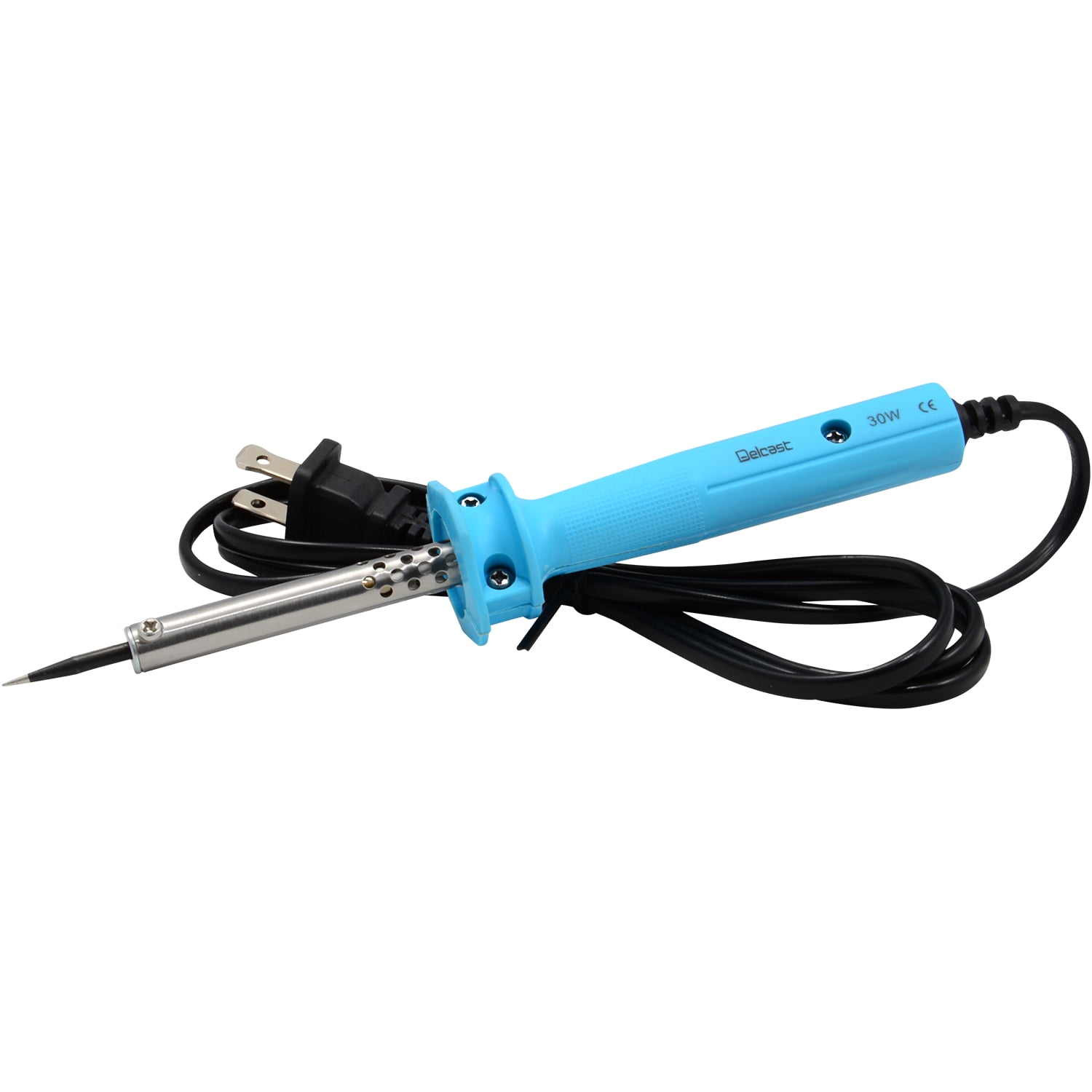 Delcast 30 Watt Precision Tip Soldering Iron with Rosin Core Solder 63/37 Leaded Electronics Solder, 0.6mm (12.5 g / 0.45 oz)