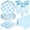 Blue Gingham, variant on 176 PCS Red Gingham Disposable Tableware Set Serves 25, Checkered Plates Napkins Cups Plastic Spoons Forks Knives, Wedding Birthday Dinner Party Supplies