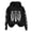 Black, variant on Women's Skeleton Print Hoodie Long Sleeve Loose Fit Pullover Sweatshirt For Halloween Party Streetwear Casual Outfit Fall Winter Fashion Zip Sweatshirt Women