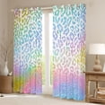 thumbnail image 2 of Homewish Cheetah Print Curtains Pack of 2 (42x84 Each) for Kids Children Teens,Dreamy Princess Curtains Blackout,Gradient Bling Glitter Bedroom Curtains,Breathable Home Decor, 2 of 6