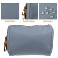 thumbnail image 3 of Large Makeup Bag for Purse Travel Handy Makeup Pouch Portable Cosmetic Bag for Women Gray Beige, 3 of 8