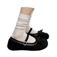 thumbnail image 3 of oqasdz Womens Casual Shoes Two Tone Bow Knot Slip On Buckle Snap Ballet Shoes Fashion Comfortable Everyday Loafers for Daily Wear Summer Outdoor, 3 of 7