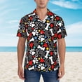 thumbnail image 2 of Fotbe Paw And Bones Camisa Hawaiana para Hombre Unisex – Camisa Casual de Verano con Botones de Manga Corta de Algodón y Lino,Large, 2 of 7