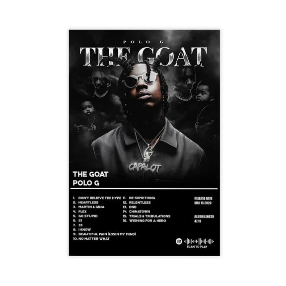 Polo G Poster The Goat Music Album Posters Canvas Poster