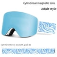 thumbnail image 5 of Gafas de esquí magnéticas, cilíndricas, de doble capa, antivaho, grandes gafas de esquí esféricas para niños, para hombres y mujeres, para miopía con tarjeta, 5 of 5
