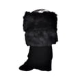 thumbnail image 1 of Jumpingount 1 par de calentadores de piel para piernas, fundas cálidas, accesorio de ropa elegante, mangas para piernas, puños para botas, funda Medias Negro, 1 of 6