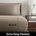 thumbnail image 5 of Allswell Soft & Silky 4-Piece 300 Thread Count Beige Viscose from Bamboo Sateen Bed Sheet Set, Queen Size, 5 of 5