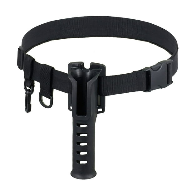 Cinturón portacañas, insertador portátil para caña de pescar, cinturón de soporte ajustable para caña de pescar, estante para caña de pescar de cintura para pesca al aire libre