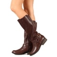 thumbnail image 6 of Qupid BC81 Women Leatherette Harness Buckle Knee High Riding Boot, 6 of 6