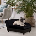 thumbnail image 2 of PawHut Pet Sofa Couch w/ Storage Function Sponge Cushioned Bed, Black, 2 of 10