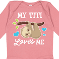 thumbnail image 4 of Inktastic My Titi Loves Me with Sloth and Hearts Boys or Girls Long Sleeve Baby Bodysuit, 4 of 5