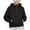 Black, variant on Boys (5-14Y) Quarter-Zip Hoodie Raglan-Sleeve Pullover Long Sleeve Solid Color Casual Sweatshirt with Pockets, for Family Hikes