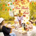 thumbnail image 3 of Fall Thanksgiving Door Cover Banner Autumn Thanksgiving Christian Jesus Door Banner Decoration Maple Leaves Pumpkin Sunflowers Bible Cross Religious Give Thanks to The Lord Banner for Fall Party Decor, 3 of 6